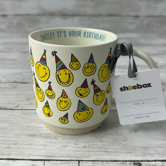 BIRTHDAY Smilely Face coffee mug Hallmark Shoebox NWT - Picture 1 of 7